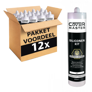 12 stuks Siliconen kit RAL 9001 310 ml - pakketvoordeel