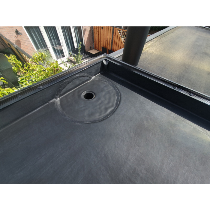 Dakdoorvoer rond HWA PE Ø 63 mm met EPDM slabbe 30cm