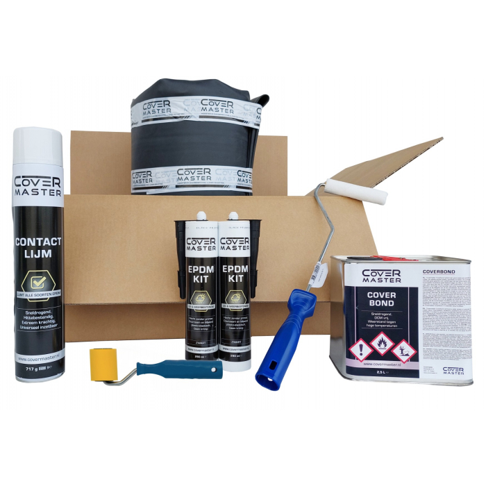 Europees EPDM Dakpakket compleet 1,20 mm dik - 5,60 meter breed