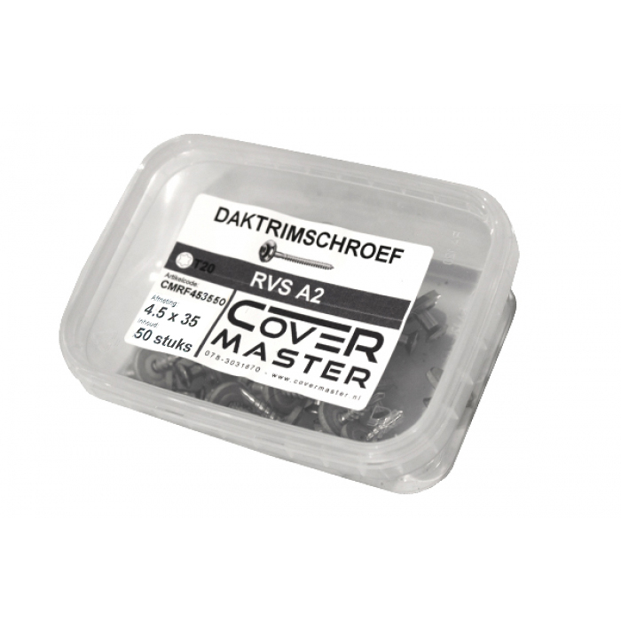 Daktrimschroef RVS A2 4,5 x 35mm verpakt per 50 stuks