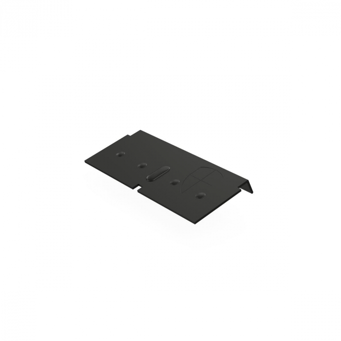 Verbindingsplaatje daktrim 45 mm Zwart, RAL 9005 STRUCTUURLAK