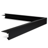 Aluminium Buitenhoek Zwart, RAL9005 45 x 45 x 500mm STRUCTUURLAK